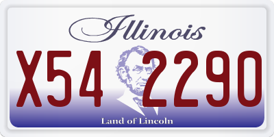 IL license plate X542290