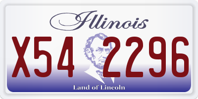 IL license plate X542296