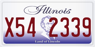 IL license plate X542339