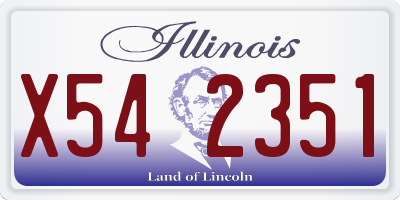 IL license plate X542351