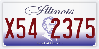 IL license plate X542375