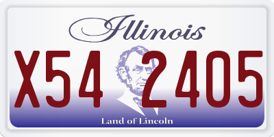 IL license plate X542405