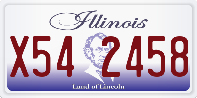 IL license plate X542458
