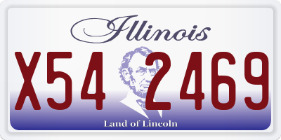 IL license plate X542469