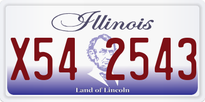 IL license plate X542543