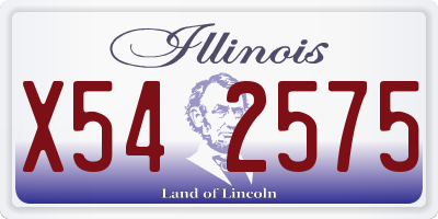 IL license plate X542575