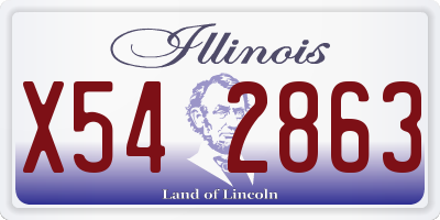 IL license plate X542863