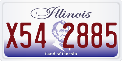 IL license plate X542885