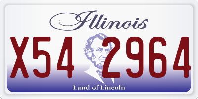 IL license plate X542964
