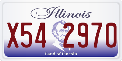 IL license plate X542970