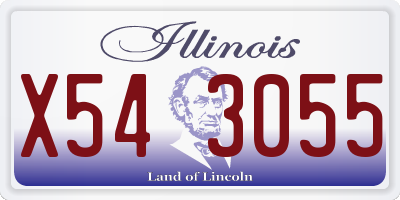 IL license plate X543055