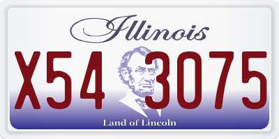 IL license plate X543075