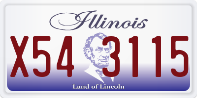 IL license plate X543115