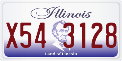 IL license plate X543128