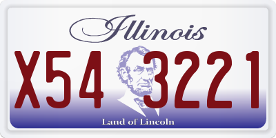 IL license plate X543221