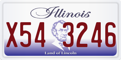 IL license plate X543246