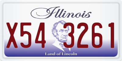 IL license plate X543261