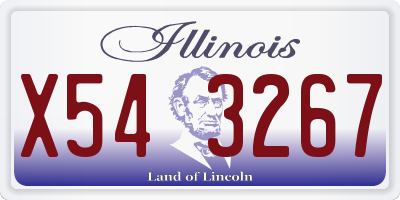 IL license plate X543267