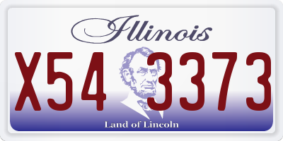 IL license plate X543373