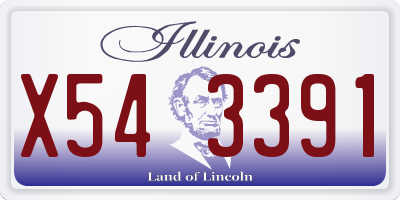 IL license plate X543391