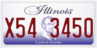 IL license plate X543450