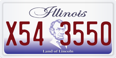 IL license plate X543550