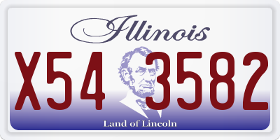 IL license plate X543582
