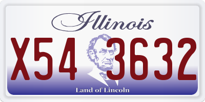 IL license plate X543632