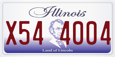 IL license plate X544004