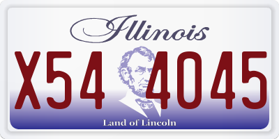 IL license plate X544045