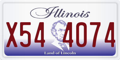IL license plate X544074