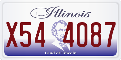 IL license plate X544087