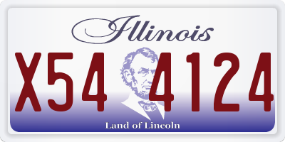 IL license plate X544124