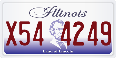 IL license plate X544249