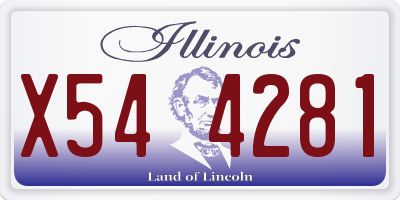 IL license plate X544281