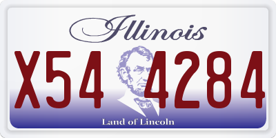 IL license plate X544284