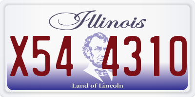 IL license plate X544310