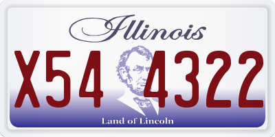 IL license plate X544322