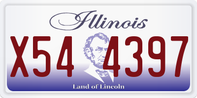 IL license plate X544397