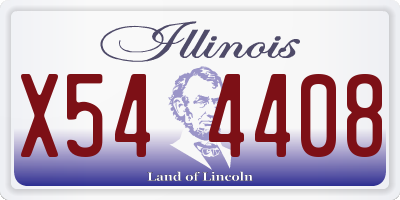 IL license plate X544408
