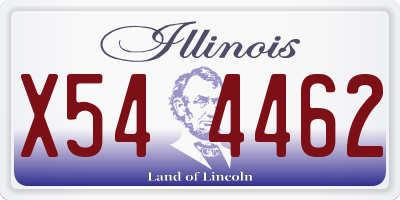 IL license plate X544462