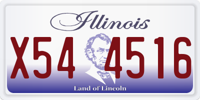 IL license plate X544516