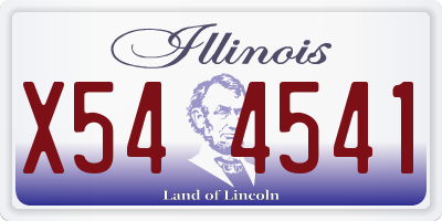 IL license plate X544541