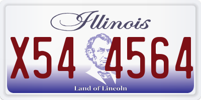 IL license plate X544564