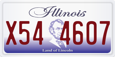 IL license plate X544607