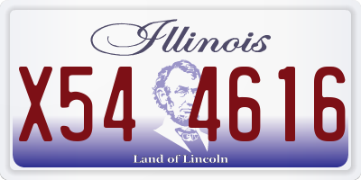 IL license plate X544616