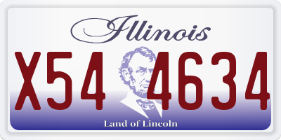 IL license plate X544634