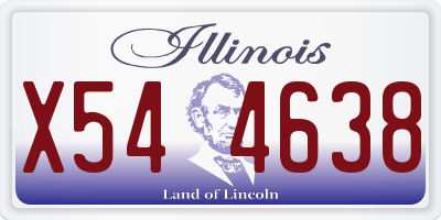 IL license plate X544638