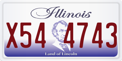 IL license plate X544743