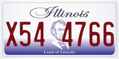 IL license plate X544766